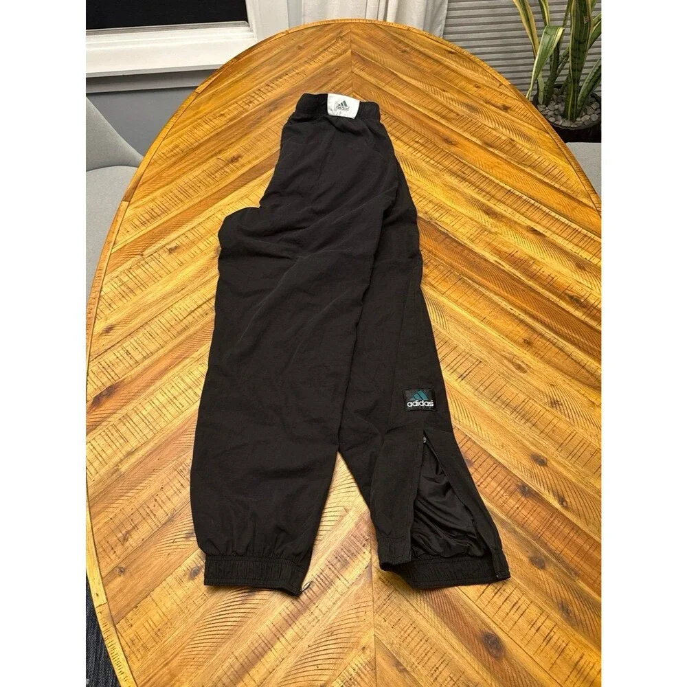 Vintage 90s Adidas Equipment EQT Soccer Track Pants Black Baggy Y2K